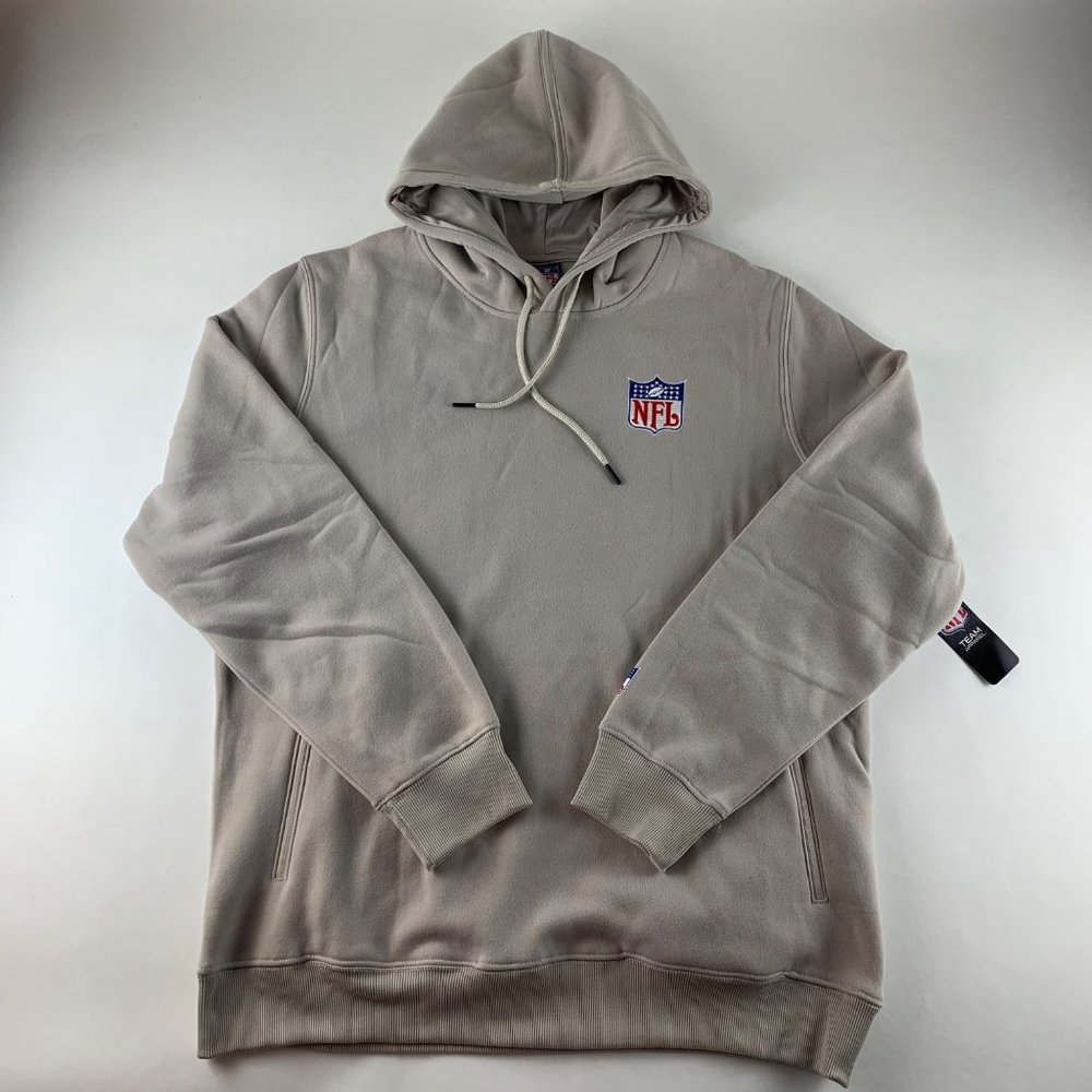 National Football League NFL Shield Biege Pullover Hoodie Mens XL